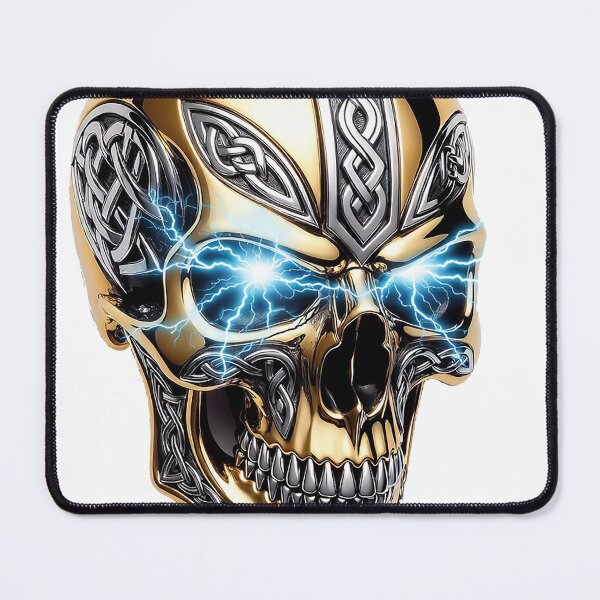 Item preview, Gold & Silver Viking Skull designed and sold by Bluesax.