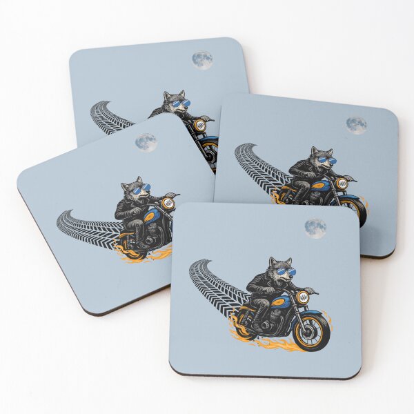 Item preview, The Wolf Rides at Night – Flaming Biker Wolf designed and sold by Aimetoi.