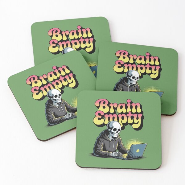 Item preview, Brain Empty Skeleton Gamer Retro Funny Tech Halloween Design designed and sold by Raw Tigers.