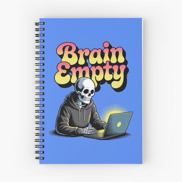 Item preview, Brain Empty Skeleton Gamer Retro Funny Tech Halloween Design designed and sold by Raw Tigers.