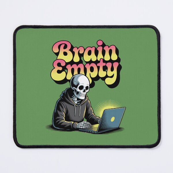 Item preview, Brain Empty Skeleton Gamer Retro Funny Tech Halloween Design designed and sold by Raw Tigers.