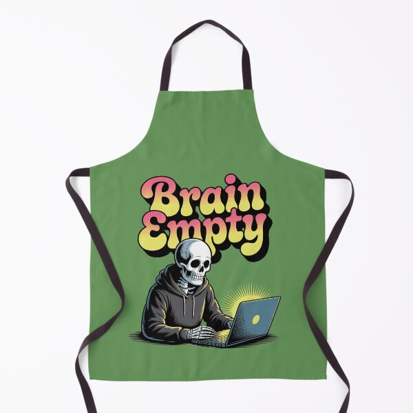 Item preview, Brain Empty Skeleton Gamer Retro Funny Tech Halloween Design designed and sold by Raw Tigers.