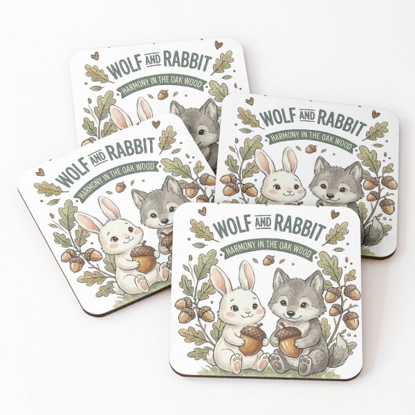 Item preview, Wolf and Rabbit Harmony designed and sold by AetherEcho.