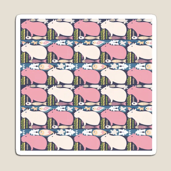 Item preview, Underwater Capybaras and Fish Design designed and sold by SixElements.