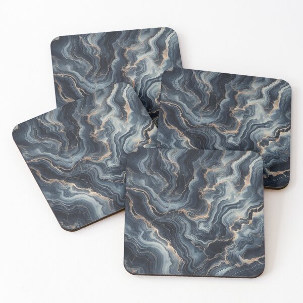 Item preview, Stormy Navy Marble Mineral Texture Art Luxury Aesthetic designed and sold by WildStroke.