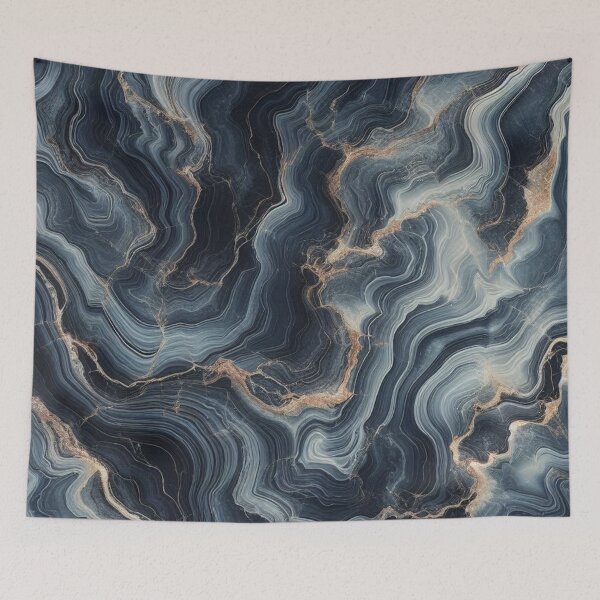 Item preview, Stormy Navy Marble Mineral Texture Art Luxury Aesthetic designed and sold by WildStroke.