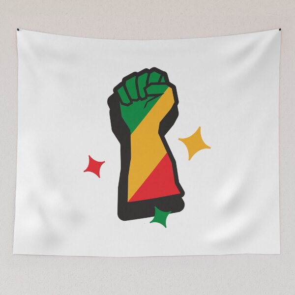 Item preview, Juneteenth raised fist black power in African colors designed and sold by Jdawnink.