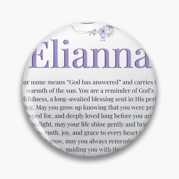 Item preview, Elianna Name Sign (Religious) designed and sold by CraftyPages.