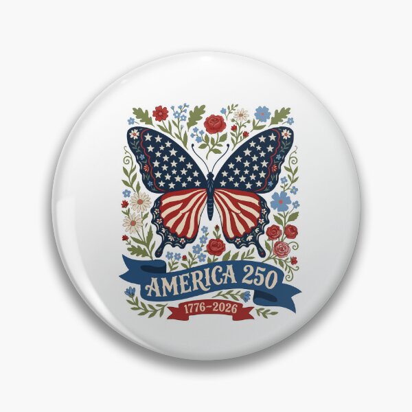 Item preview, Butterfly USA 250 Years America Floral Birthday Floral Flag designed and sold by BornBorn.