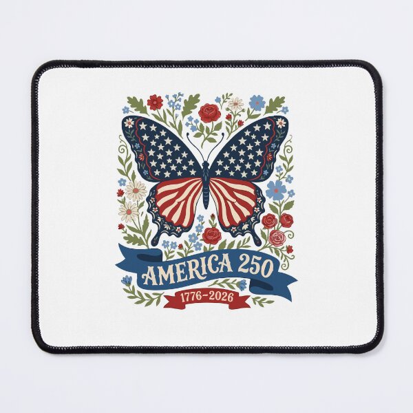 Item preview, Butterfly USA 250 Years America Floral Birthday Floral Flag designed and sold by BornBorn.