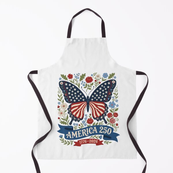 Item preview, Butterfly USA 250 Years America Floral Birthday Floral Flag designed and sold by BornBorn.