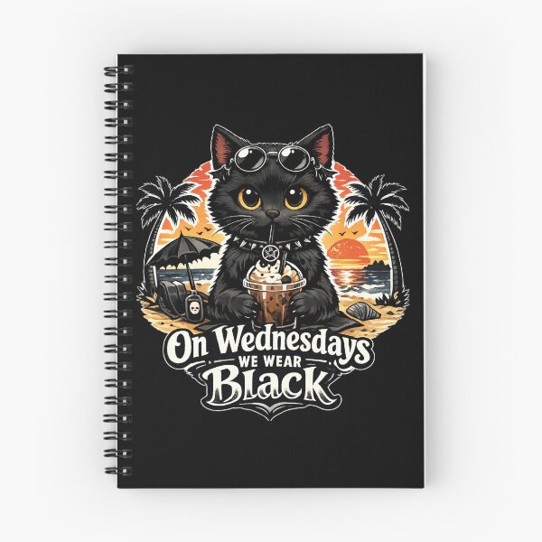 Item preview, On Wednesdays We Wear Black - Goth Cat Beach Sunset designed and sold by EchoPrint Co..