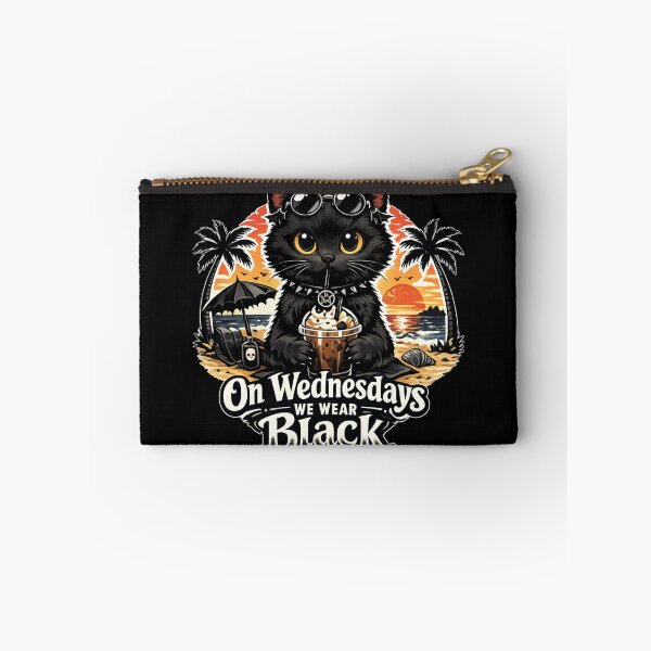 Item preview, On Wednesdays We Wear Black - Goth Cat Beach Sunset designed and sold by EchoPrint Co..