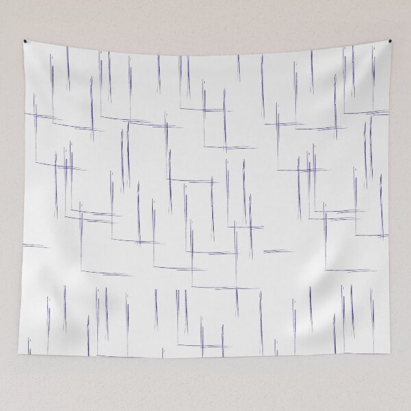 Item preview, Line Study No.02 – Indigo Minimal Abstract Line Artwork  designed and sold by KleanGirlAesthetics.