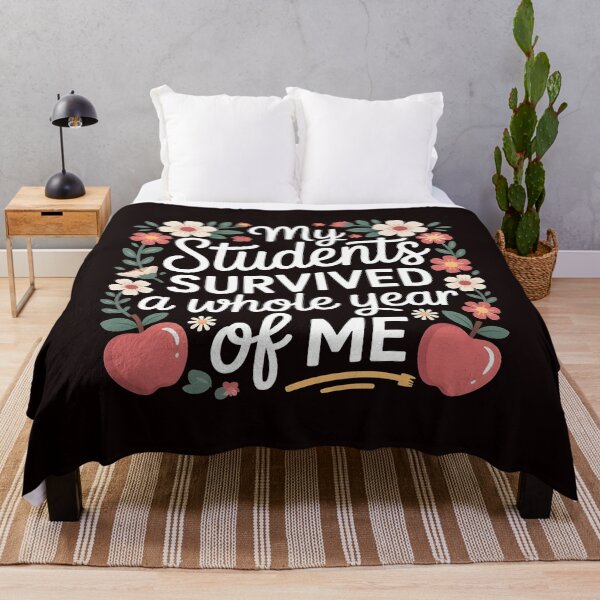 Item preview, My Students Survived A Whole Year of Me – Retro Teacher Humor Summer Design designed and sold by Redgiant87x.