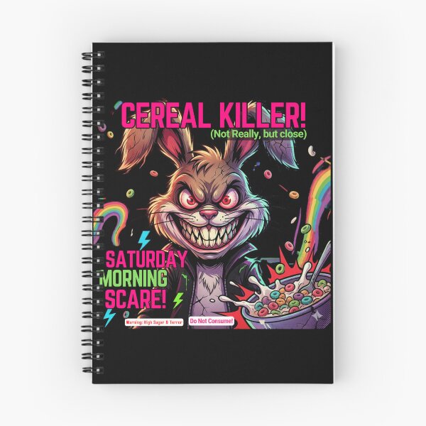 Item preview, Cereal Killer Bunny Parody Shirt – Creepy Saturday Morning Cartoon Horror Design designed and sold by Rebel Fusion.