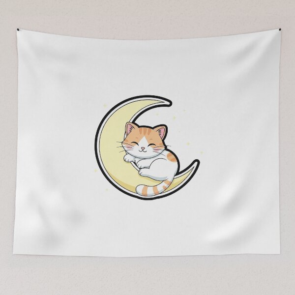 Item preview, Floating Moon Cat Sticker designed and sold by Osmose-Studio.