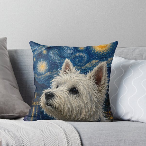 Item preview, Starry Night Westie Portrait designed and sold by ManJiangHong.
