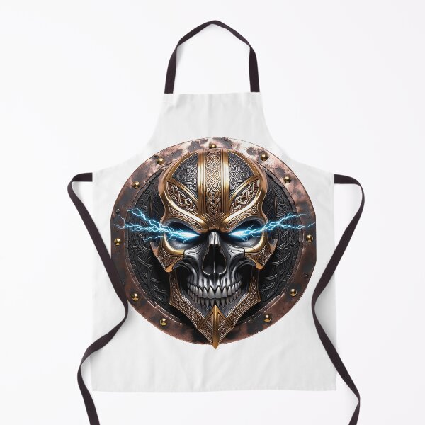Item preview, Viking Skull Gold Shield designed and sold by Bluesax.