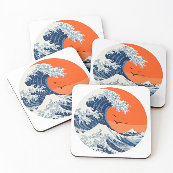 Item preview, The Great Wave off Kanagawa – Retro Sunset designed and sold by AdwareDesign.
