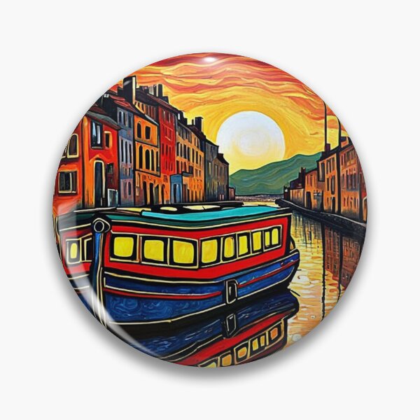 Item preview, Barge on the canal designed and sold by George Hutton Hunter.