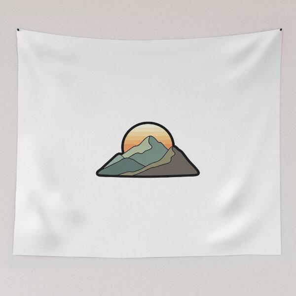 Item preview, Calm Mountain Sun Sticker designed and sold by Osmose-Studio.