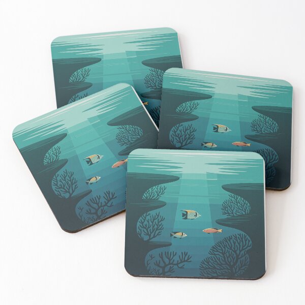 Item preview, Great Barrier Reef Australia Minimalist Travel Poster designed and sold by pod24.