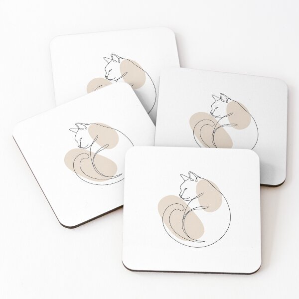 Item preview, Minimalist One Line Cat Modern Aesthetic Design designed and sold by Osmose-Studio ⭐⭐⭐⭐⭐.