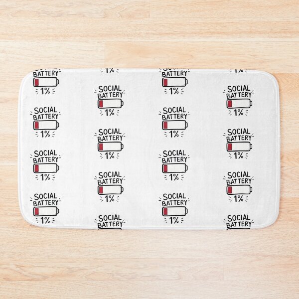Item preview, Social Battery 1% – Low Energy Funny Introvert Design designed and sold by Byarasstudio.