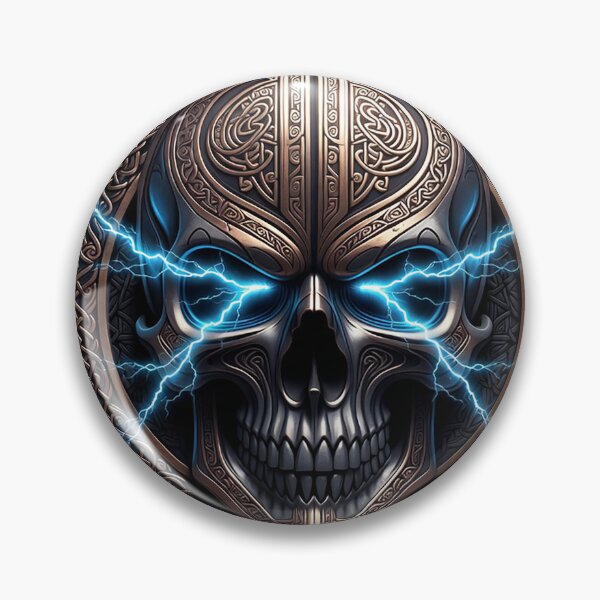Item preview, Viking Skull Black Shield designed and sold by Bluesax.