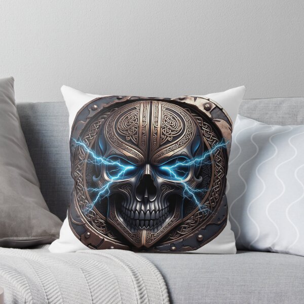 Item preview, Viking Skull Black Shield designed and sold by Bluesax.