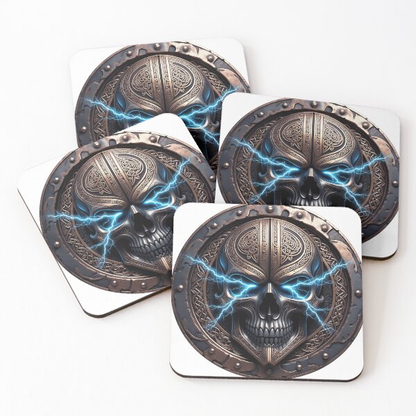 Item preview, Viking Skull Black Shield designed and sold by Bluesax.