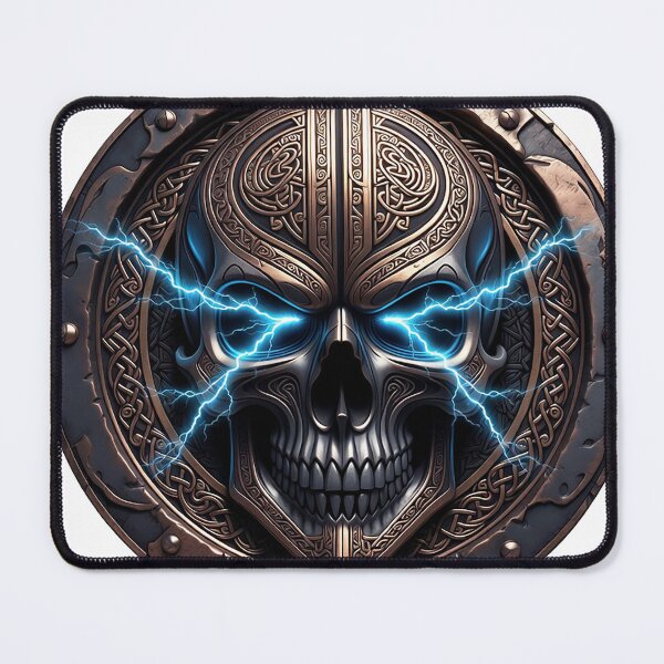 Item preview, Viking Skull Black Shield designed and sold by Bluesax.