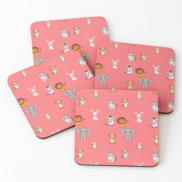 Item preview, Cute Kawaii Animal Friends Pattern designed and sold by SubhAksara.