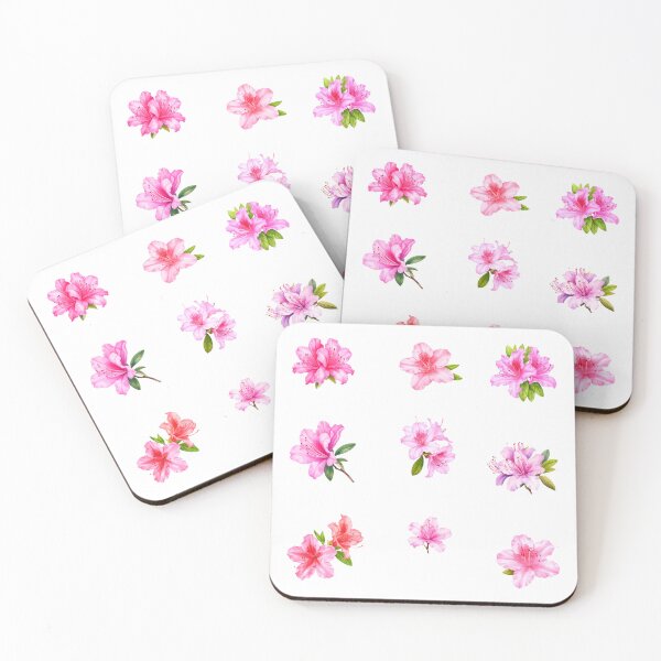 Item preview, Watercolor Pink Azalea Flowers designed and sold by silviaol.