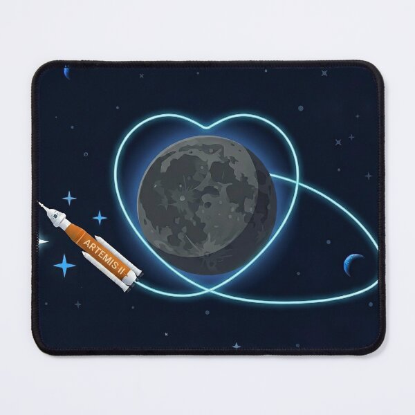 Item preview, Artemis II Lunar Heart Mission Path designed and sold by NadinGerasi.