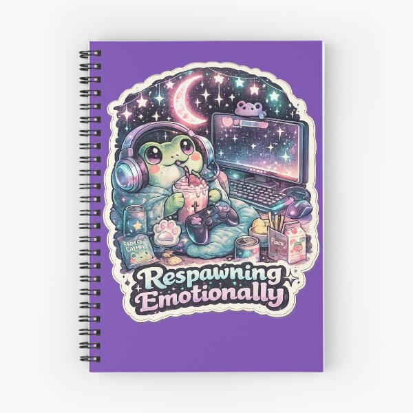 Item preview, Respawning Emotionally Cozy Gamer Frog Sticker designed and sold by irfanshikh.