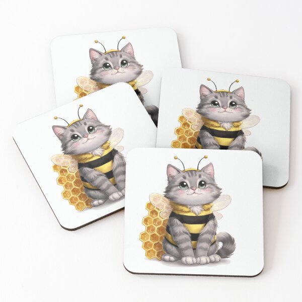 Item preview, Adorable Bee Kitten designed and sold by Artquinox.