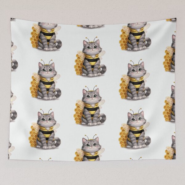 Item preview, Adorable Bee Kitten designed and sold by Artquinox.