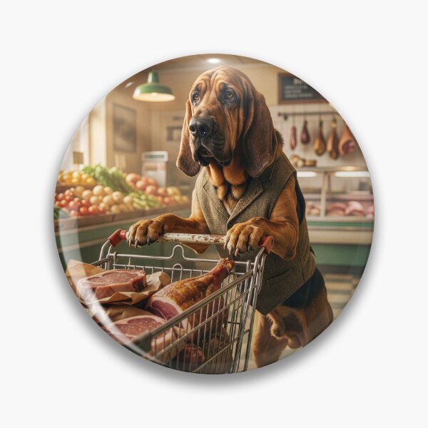 Item preview, Bloodhound Doing His Weekly Grocery Shopping designed and sold by Tridentulus.