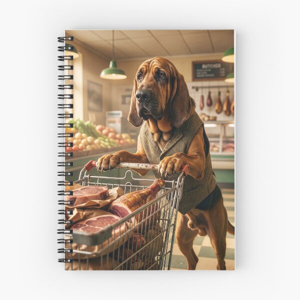 Item preview, Bloodhound Doing His Weekly Grocery Shopping designed and sold by Tridentulus.