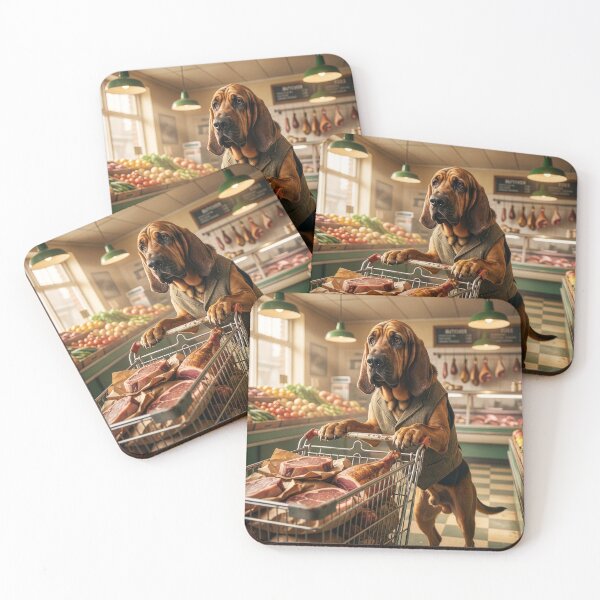 Item preview, Bloodhound Doing His Weekly Grocery Shopping designed and sold by Tridentulus.
