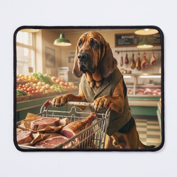 Item preview, Bloodhound Doing His Weekly Grocery Shopping designed and sold by Tridentulus.