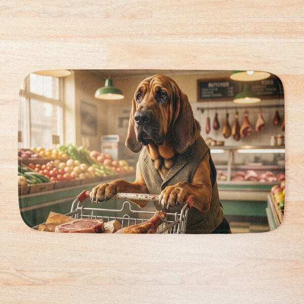 Item preview, Bloodhound Doing His Weekly Grocery Shopping designed and sold by Tridentulus.