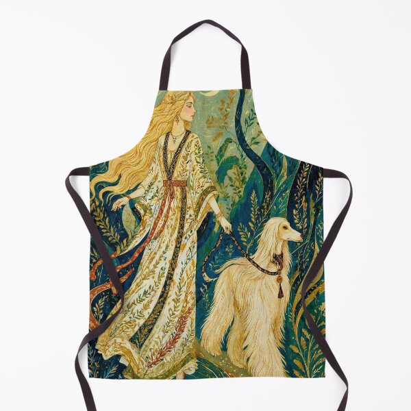 Item preview, Wall Art - Postcard - Mystical Forest Walk with Afghan Hound designed and sold by ForeverPrintsOK.