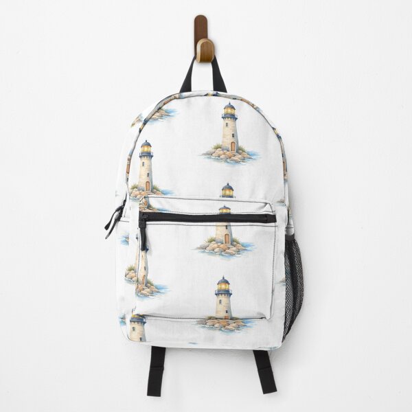 Item preview, Watercolor Lighthouse on the Rocks  designed and sold by silviaol.