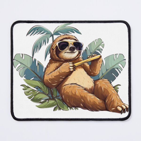 Item preview, Chilled out sloth in a palm paradise designed and sold by E4ST-INDUSTRIES.