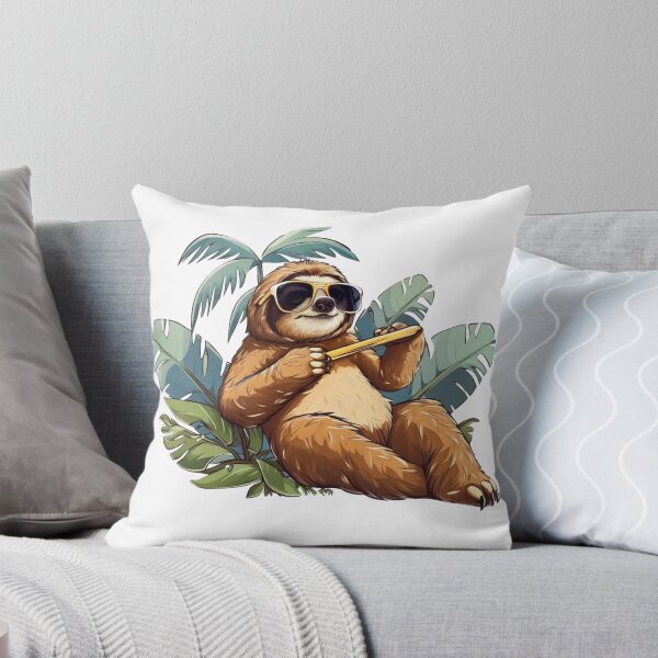 Item preview, Chilled out sloth in a palm paradise designed and sold by E4ST-INDUSTRIES.