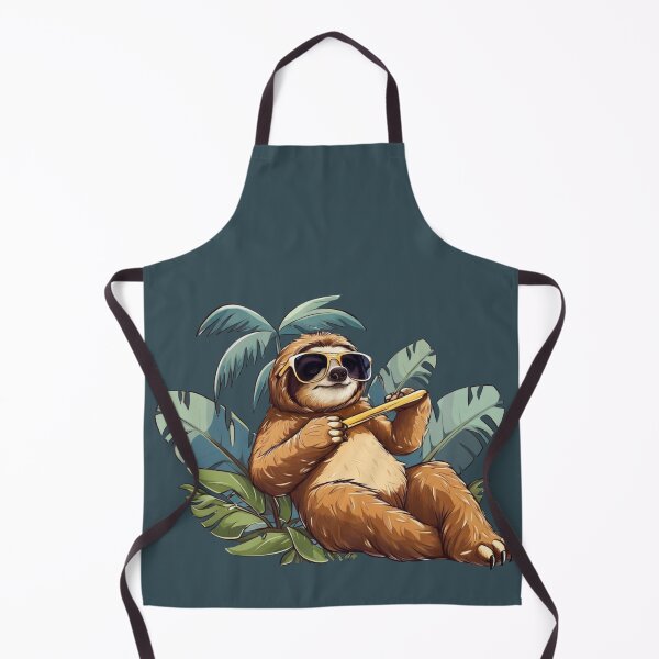 Item preview, Chilled out sloth in a palm paradise designed and sold by E4ST-INDUSTRIES.