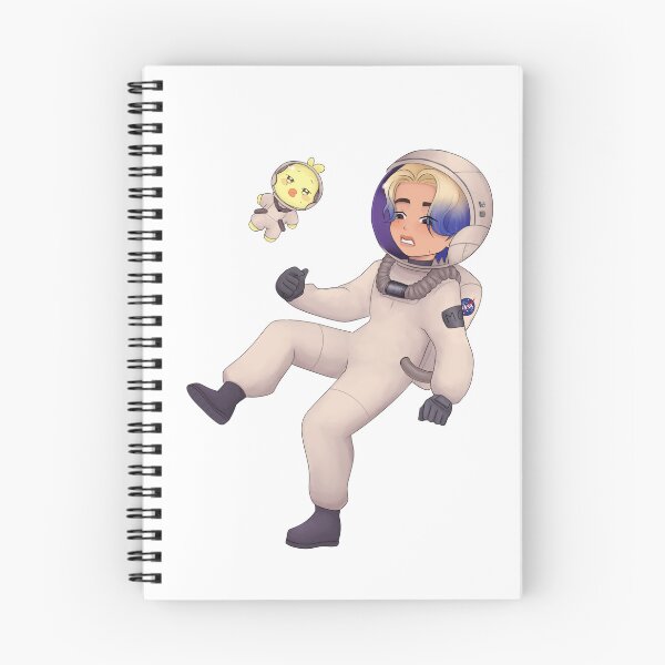 Item preview, Pegatina de astronauta Mingi de Ateez designed and sold by AmeriDraws.